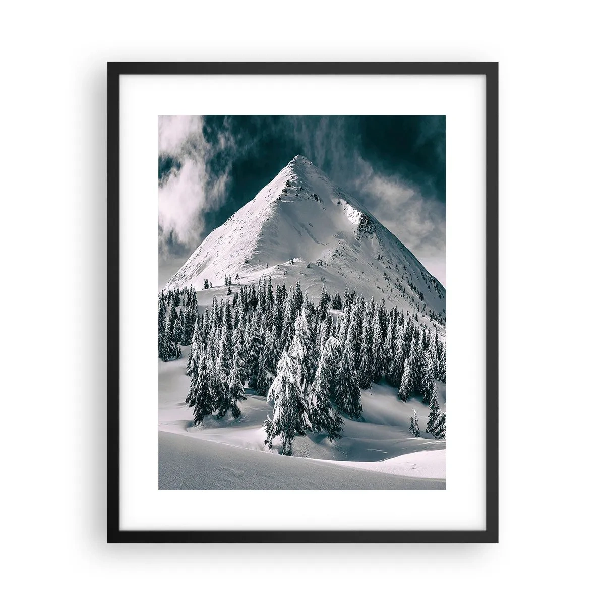 Affiche dans un cadre noir - Poster - Le pays de la neige et de la glace - 40x50 cm
