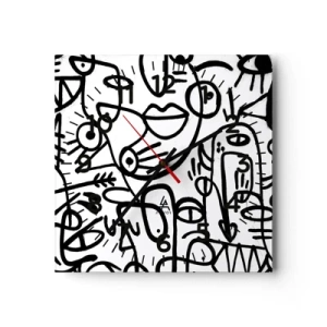 Horloge murale - Pendule murale - Visages et mirages - 30x30 cm