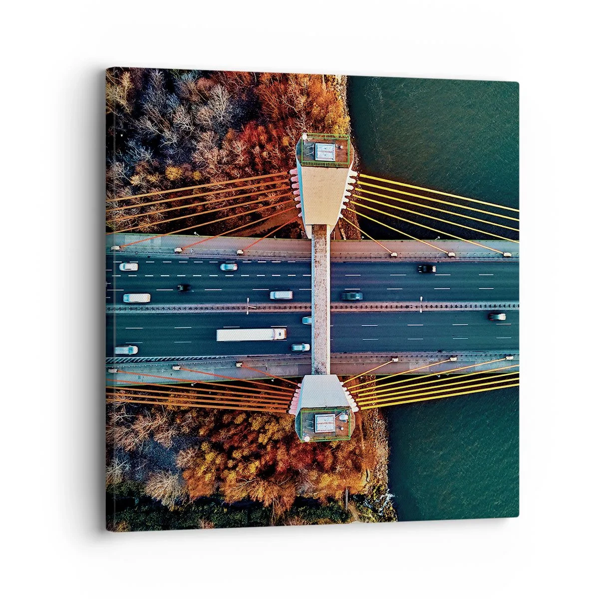 Impression sur toile - Image sur toile - Au dessus de l'eau et de la forêt - 30x30 cm