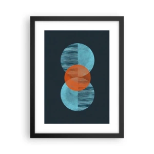 Affiche dans un cadre noir - Poster - Composition symétrique - 30x40 cm