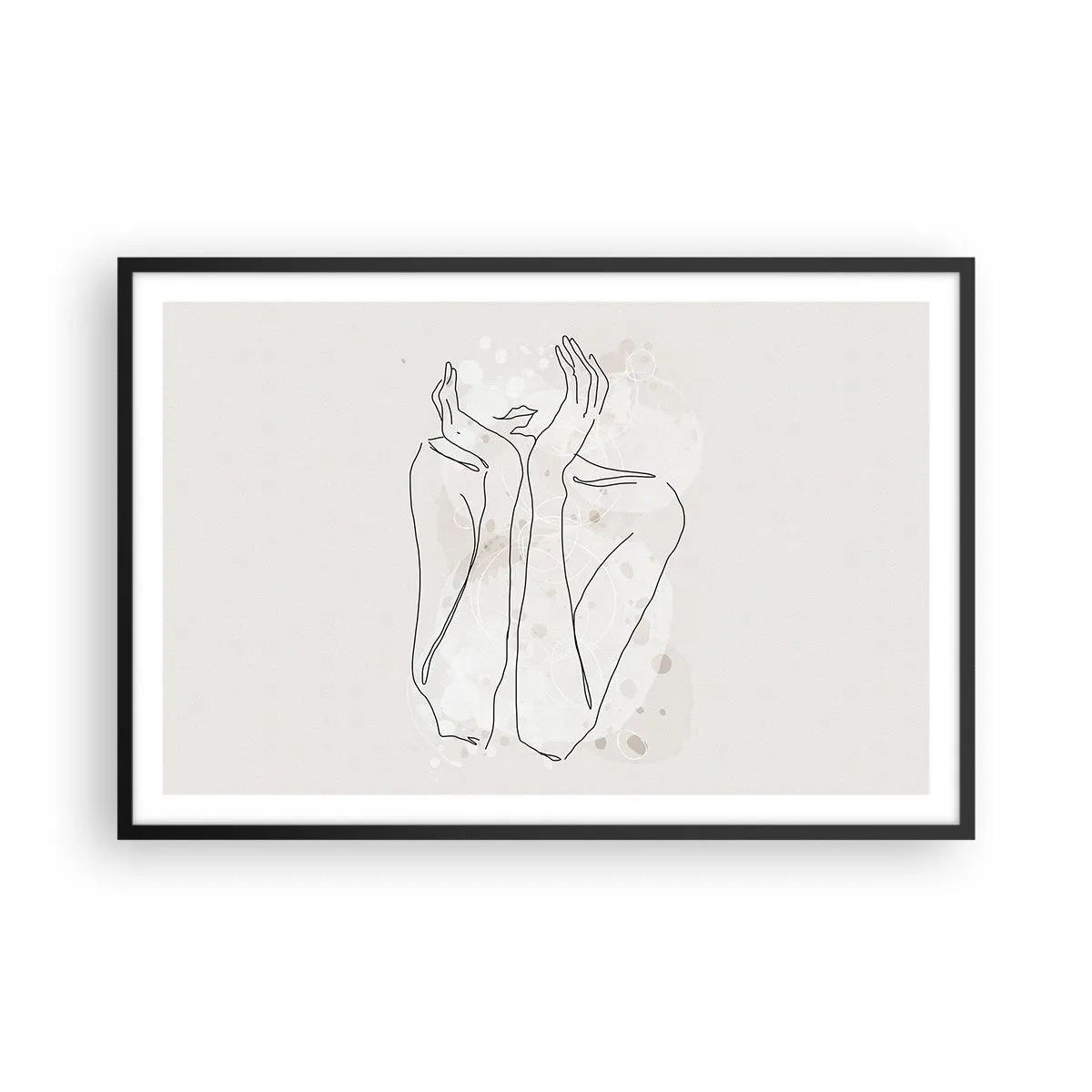 Affiche dans un cadre noir - Poster - Instant de rêve - 91x61 cm