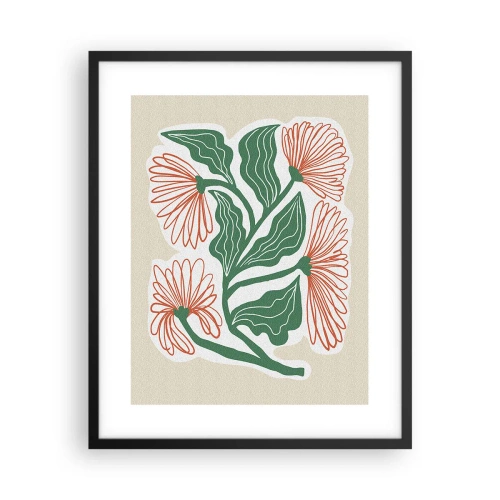 Affiche dans un cadre noir - Poster - Folk et moderne - 40x50 cm