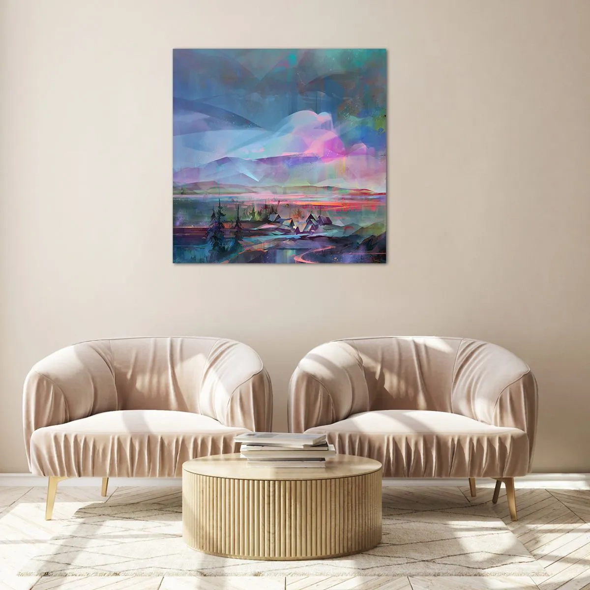 Impression sur verre - Image sur verre - Sous un ciel bienveillant - 50x50 cm