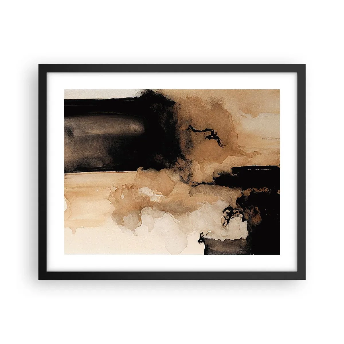 Affiche dans un cadre noir - Poster - Une abstraction intrigante - 50x40 cm