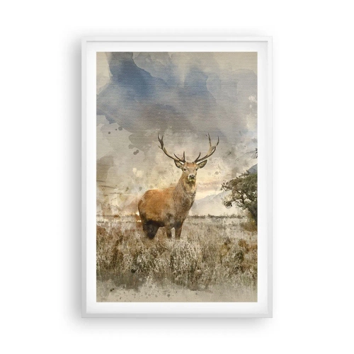 Affiche dans un cadre blanc - Poster - Dignité - force - majesté - 61x91 cm