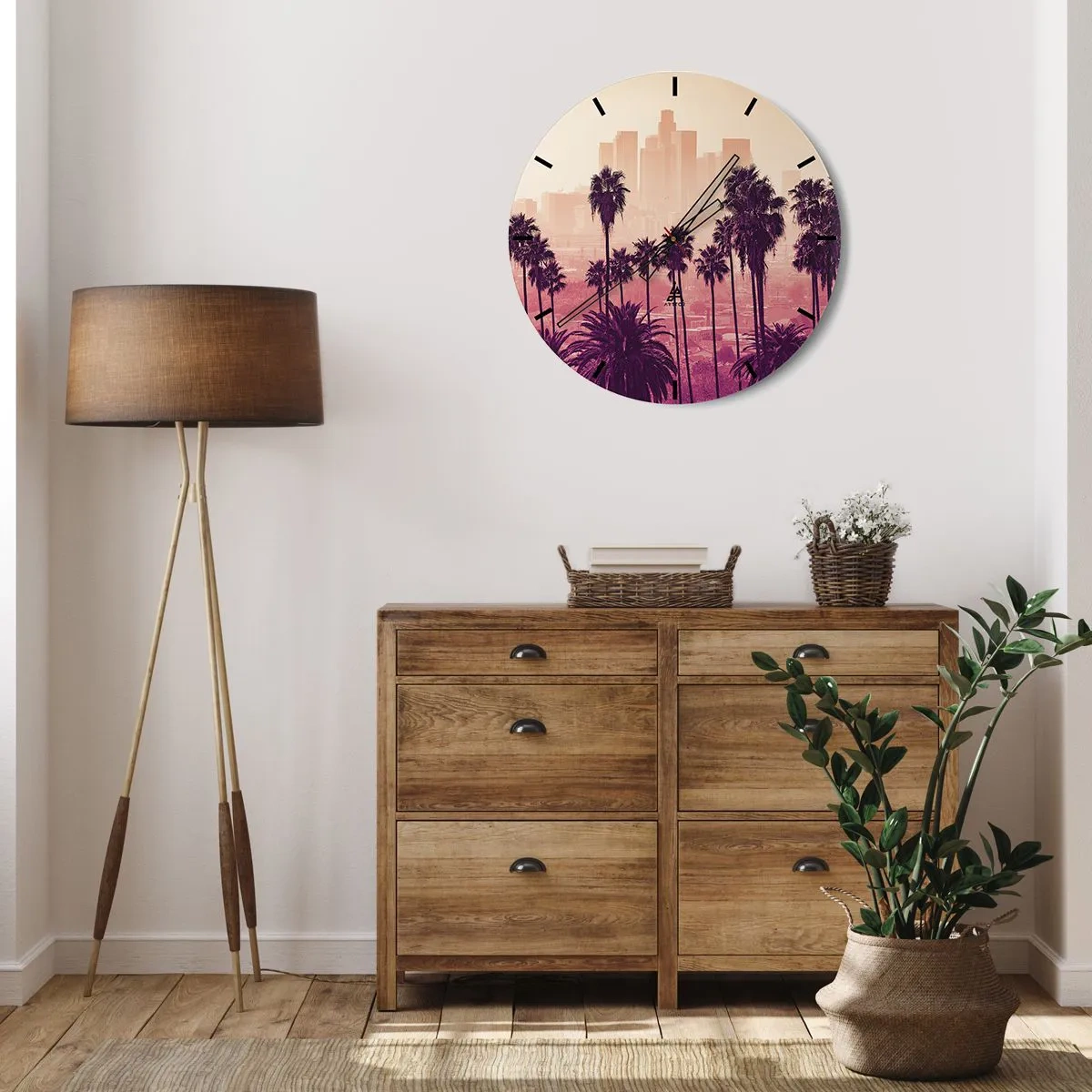 Horloge murale - Pendule murale - Paysage californien - 30x30 cm