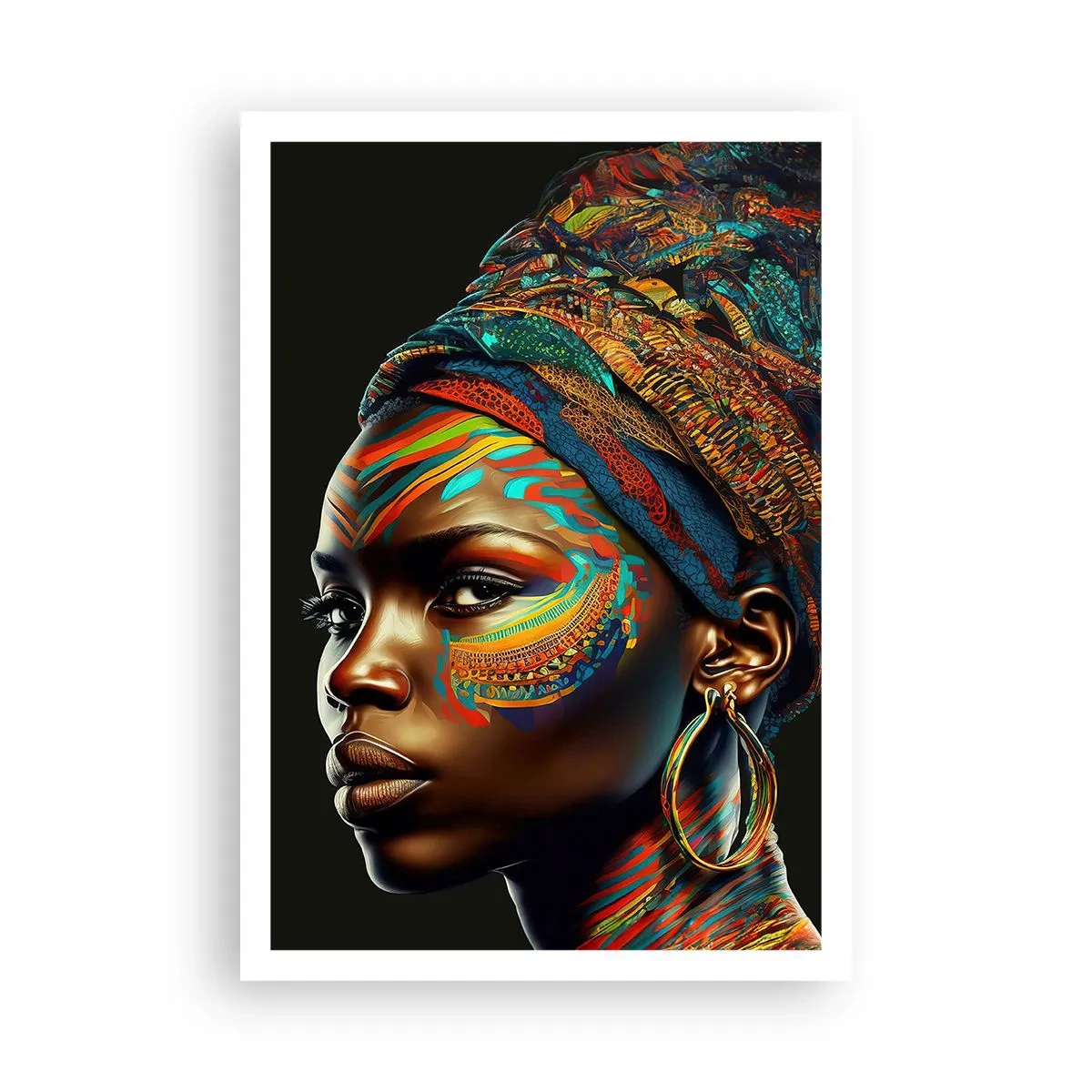 Affiche - Poster - reine africaine - 70x100 cm