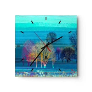 Horloge murale - Pendule murale - Un paysage soigné - 40x40 cm