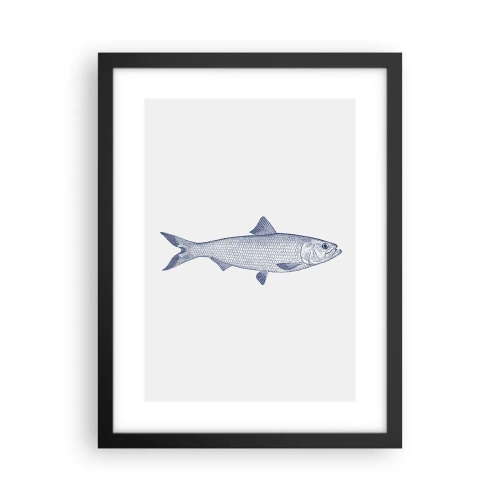 Affiche dans un cadre noir - Poster - Salutations des mers du nord - 30x40 cm