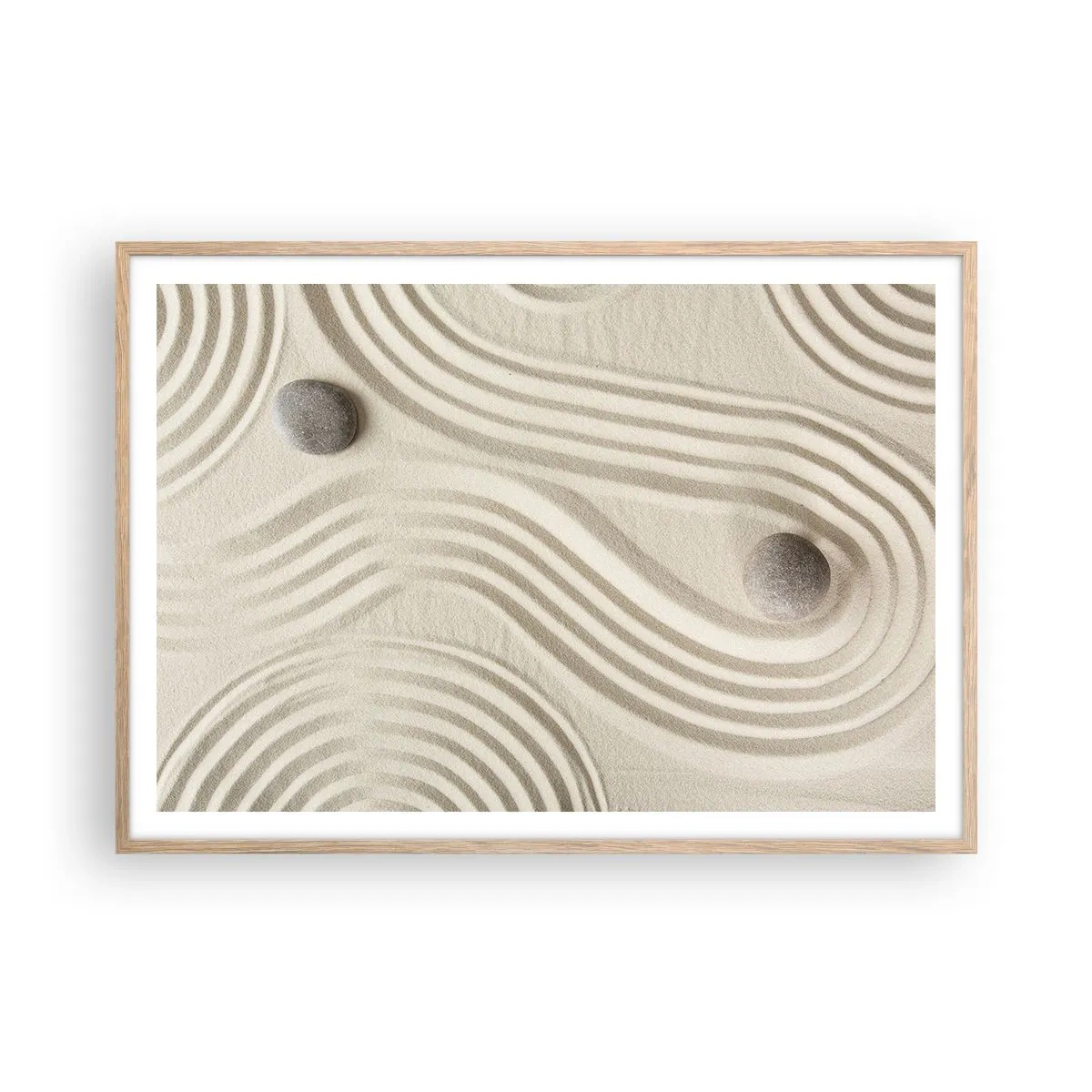 Affiche dans un chêne clair - Poster - Touche de chaleur - 100x70 cm