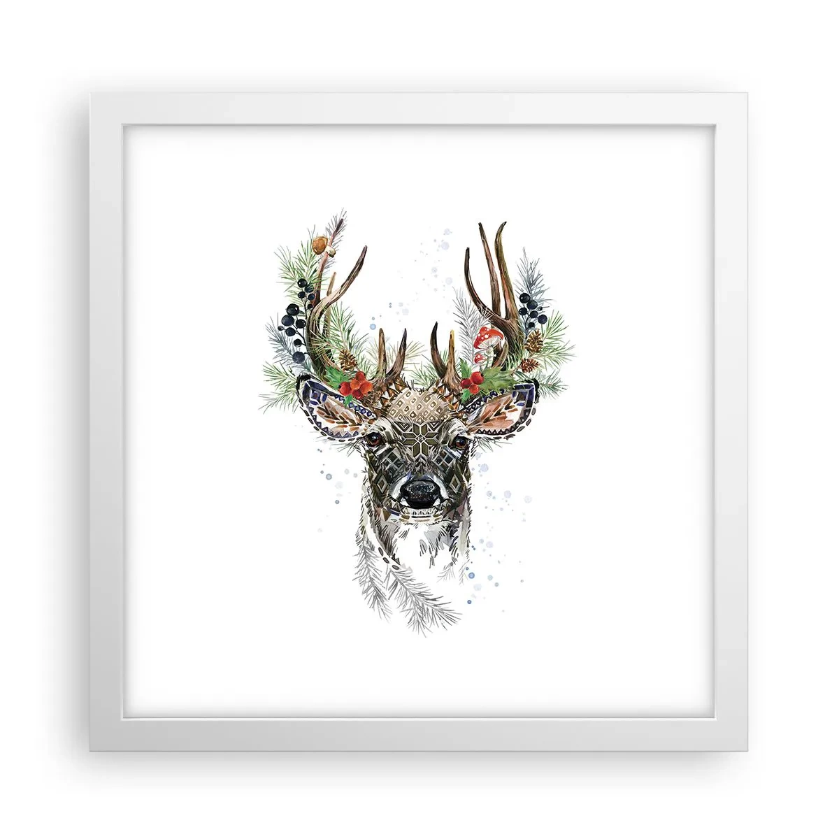 Affiche dans un cadre blanc - Poster - En robe de fête - 30x30 cm