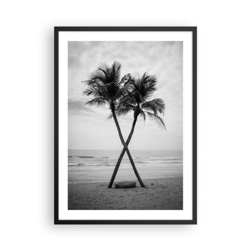 Affiche dans un cadre noir - Poster - Retraite scandinave - 50x70cm - Elle a senti une présence - Décoration murale moderne pour le salon et la chambre ARTTOR