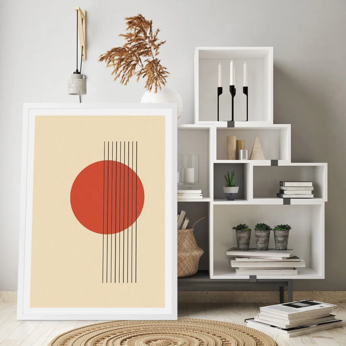 Affiche dans un cadre blanc - Poster - Aux alentours et plus loin - 40x50 cm