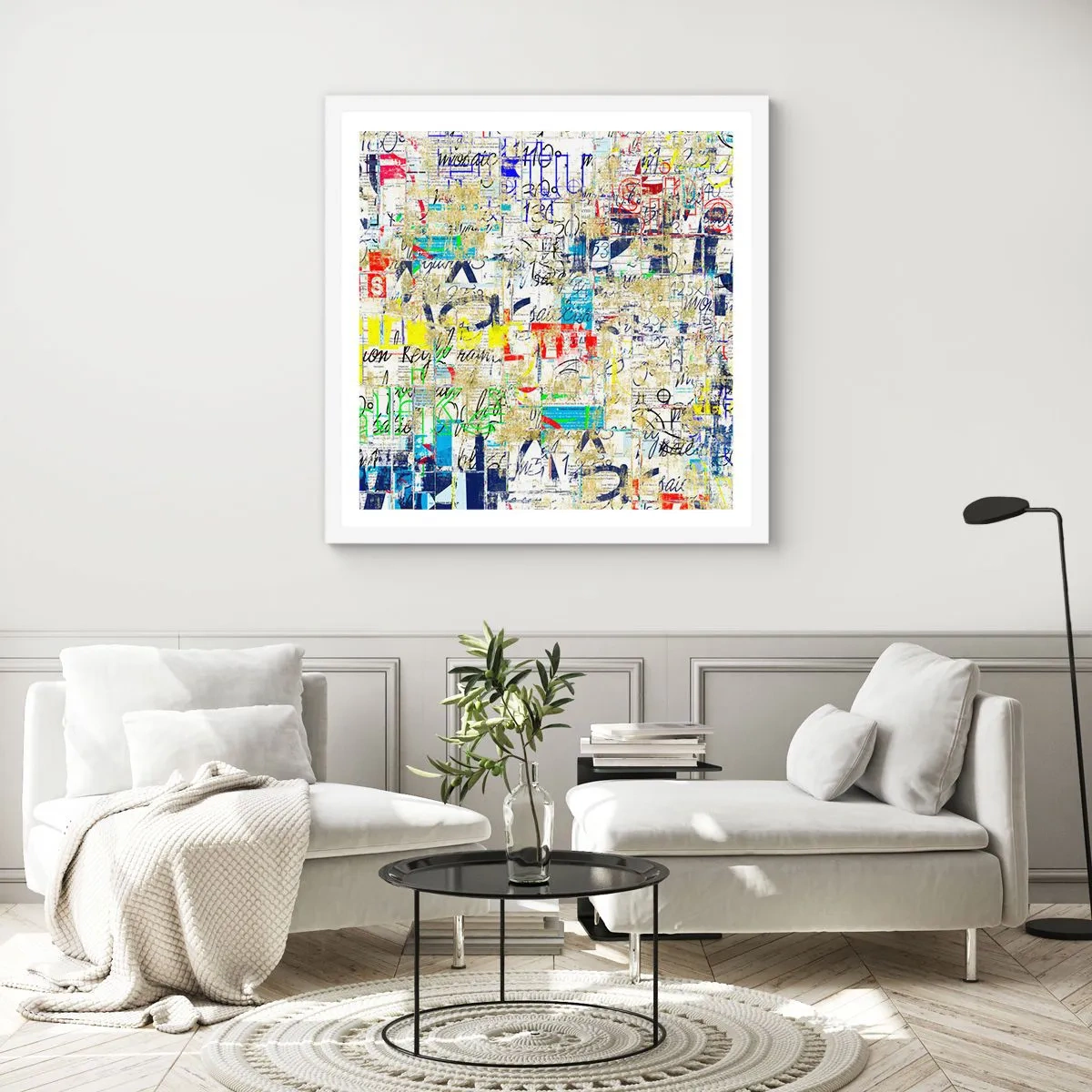 Affiche dans un cadre blanc - Poster - Ca fait juste plaisir aux yeux - 50x50 cm