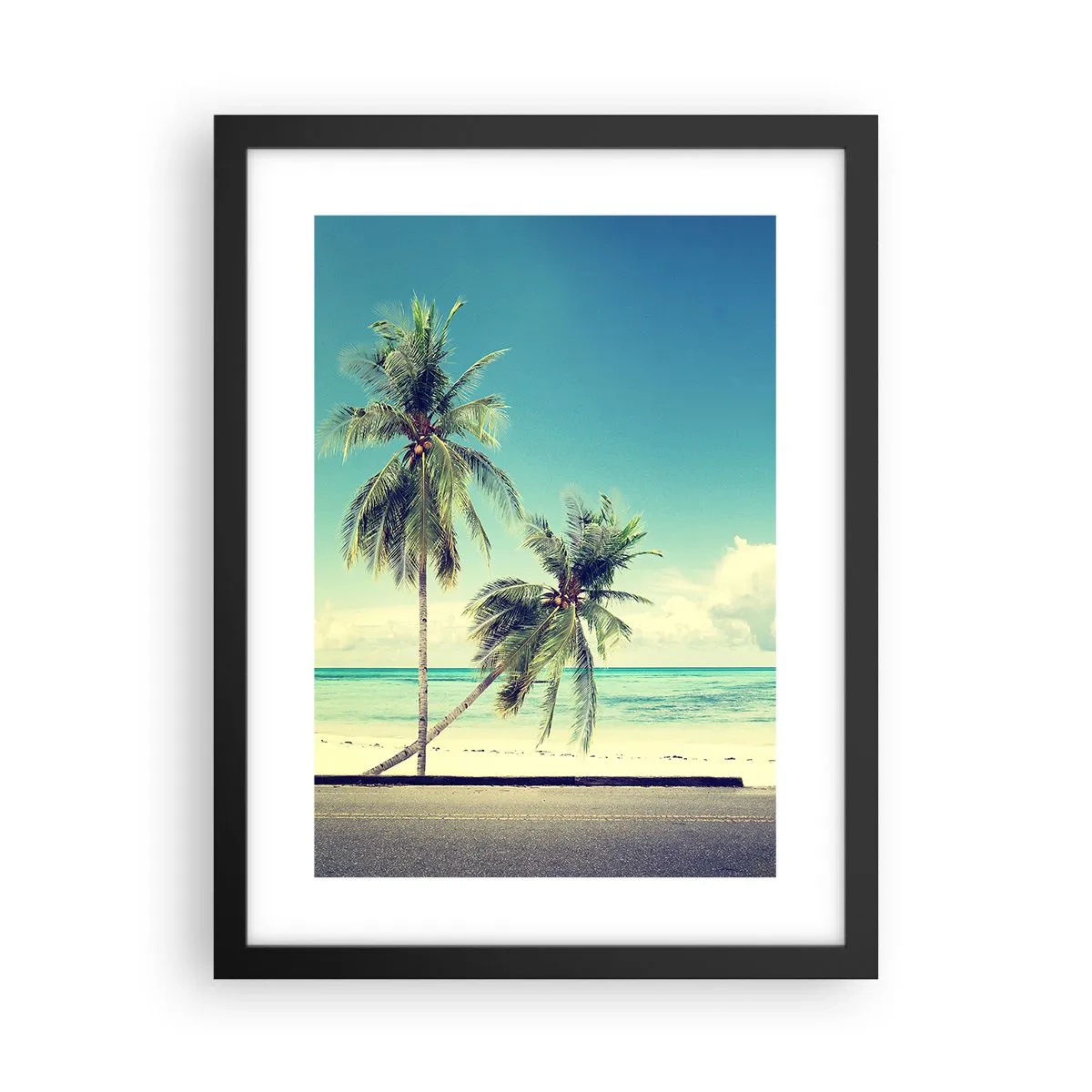 Affiche dans un cadre noir - Poster - Il est temps de commencer les vacances - 30x40 cm