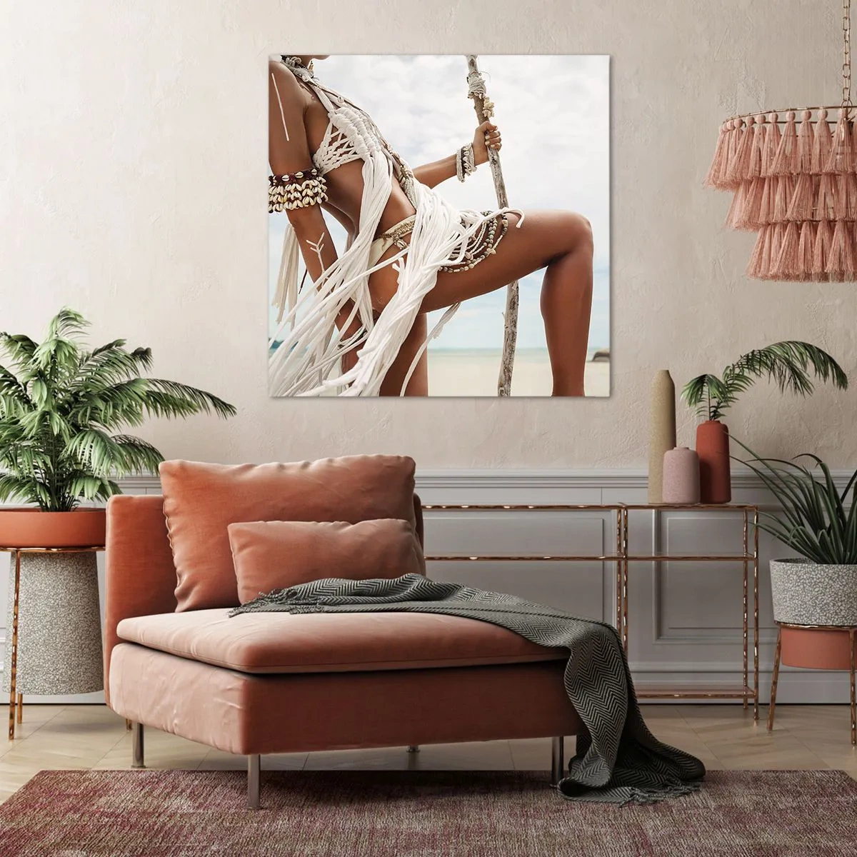 Impression sur toile - Image sur toile - Prêtresse du soleil - 50x50 cm