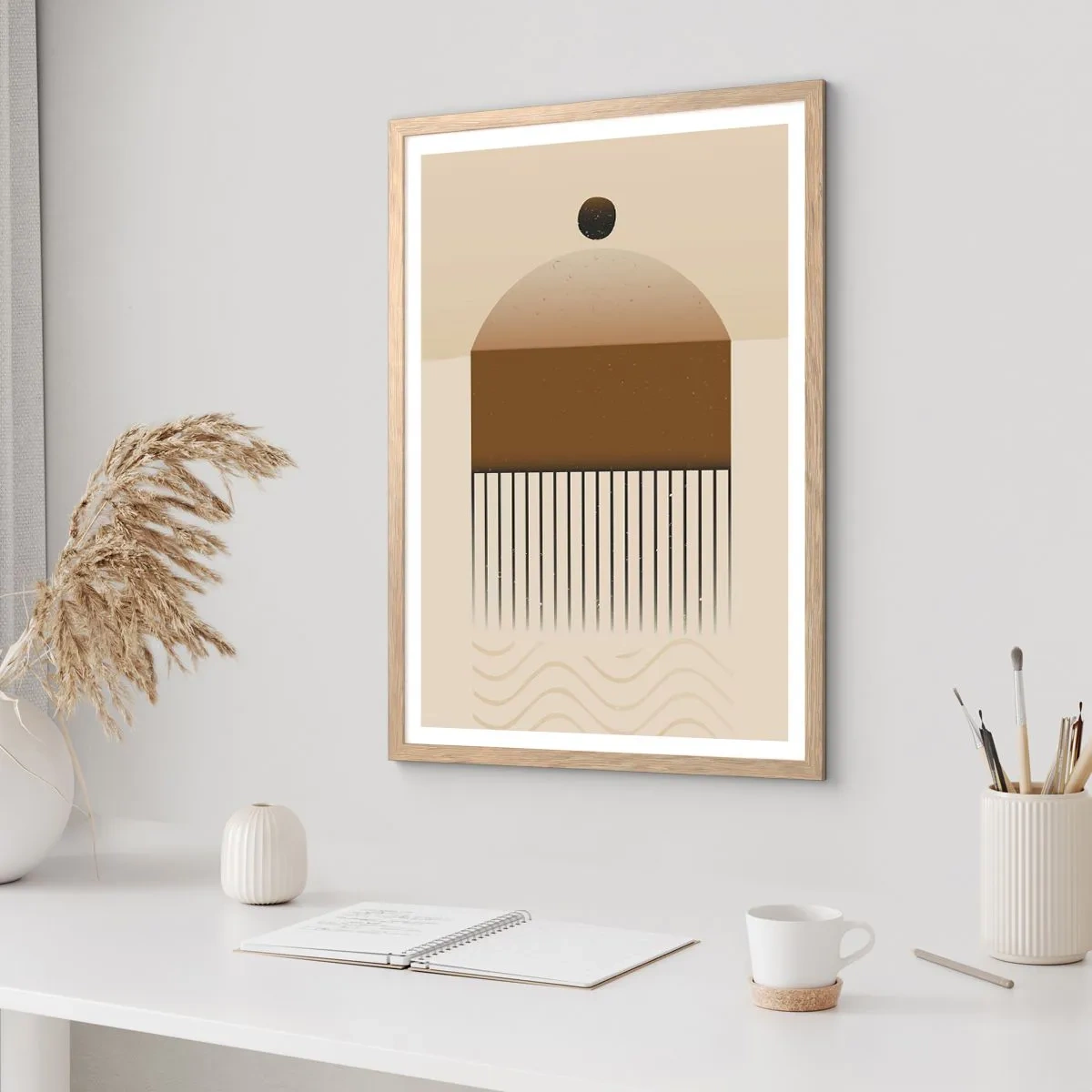 Affiche dans un chêne clair - Poster - Différents états - 40x50 cm