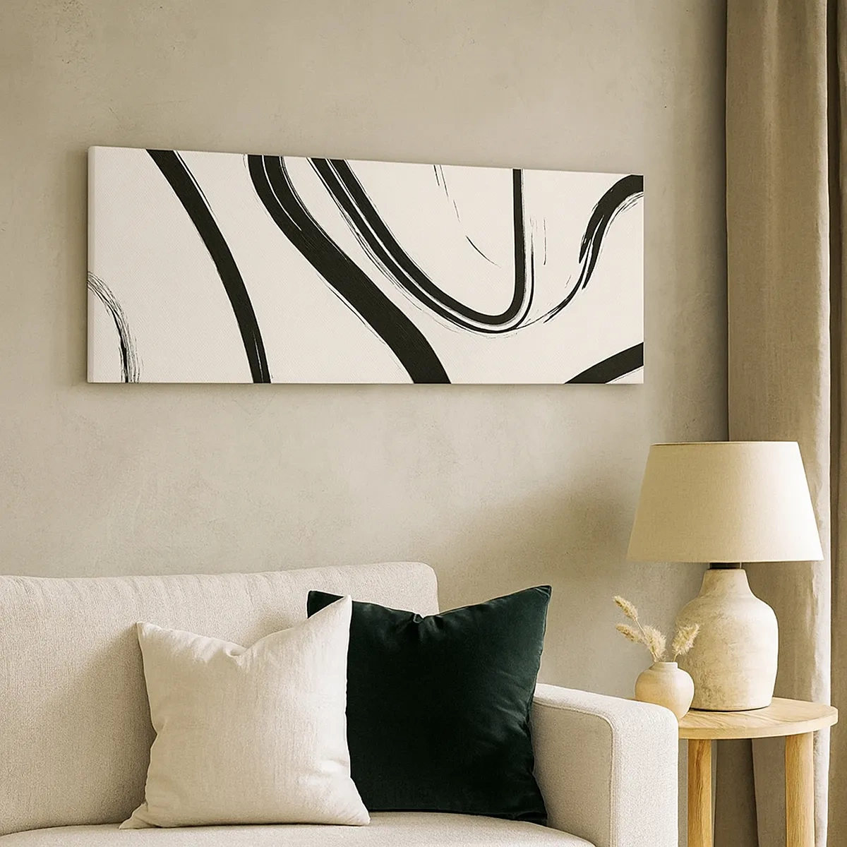 Impression sur toile - Image sur toile - Fantaisie en noir et blanc - 30x30 cm