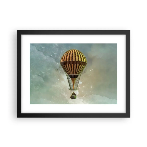 Affiche dans un cadre noir - Poster - Vols pionniers - 40x30 cm