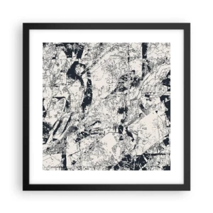 Affiche dans un cadre noir - Poster - Interpénétration des contraires - 40x40 cm