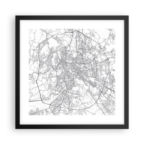 Affiche dans un cadre noir - Poster - Cercle romain - 40x40 cm