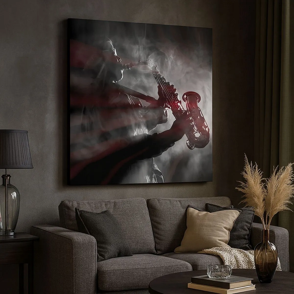 Impression sur toile - Image sur toile - Dans les brumes du jazz - 30x30 cm