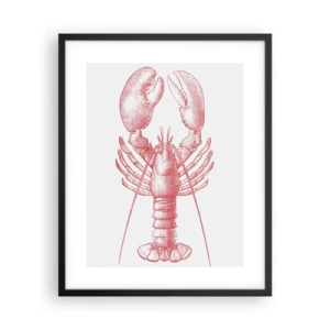 Affiche dans un cadre noir - Poster - Un homard digne d'Homère - 40x50 cm