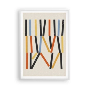Affiche dans un cadre blanc - Poster - Composition de niveaux - 70x100 cm