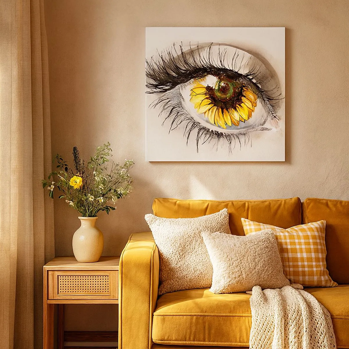 Impression sur toile - Image sur toile - Un look aussi chaud que l'été - 30x30 cm