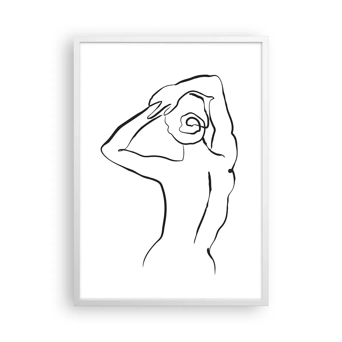 Affiche dans un cadre blanc - Poster - Action matinale - 50x70 cm