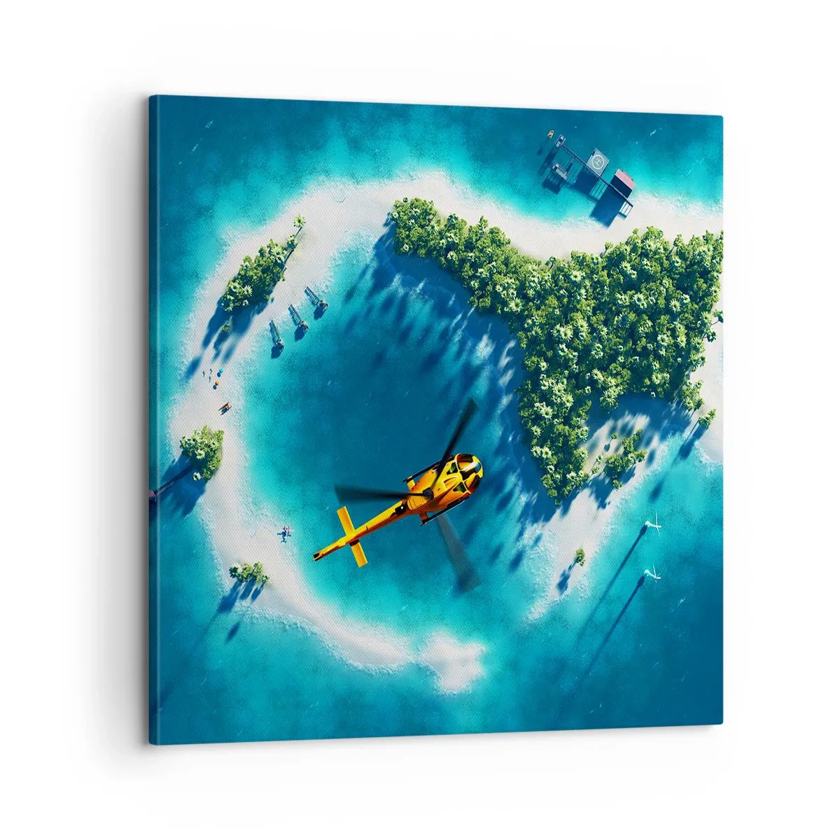 Impression sur toile - Image sur toile - Achetez-vous une île - 60x60 cm