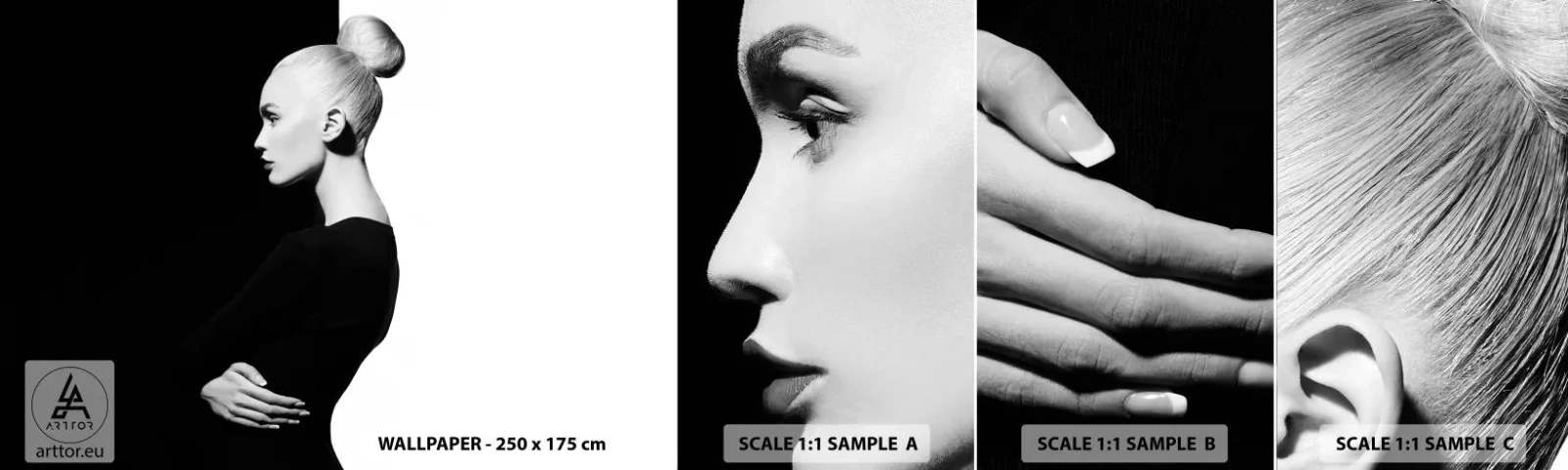 Échantillon De Papier Peint Standard Eco - Tout simplement une femme - Mode, Femme, Élégant - 100x30 cm