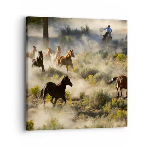 Impression sur toile - Image sur toile - Rivalité - liberté ou force masculine ? - 30x30 cm