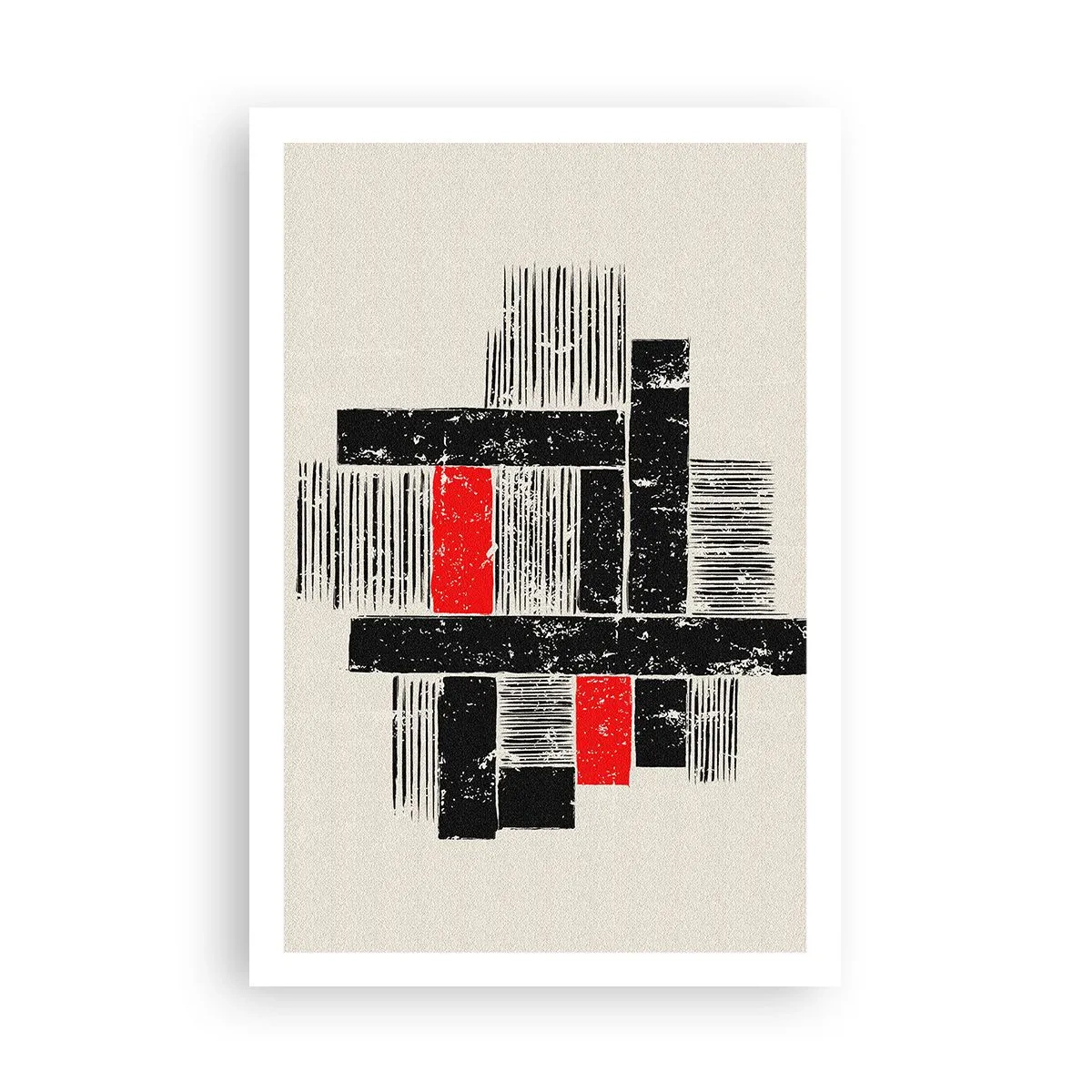 Affiche - Poster - En rouge et noir - 61x91 cm