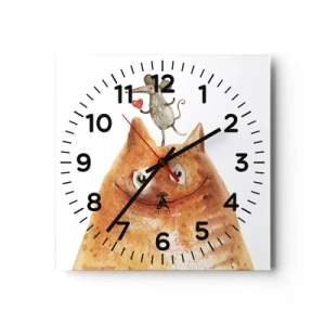 Horloge murale - Pendule murale - Amour paradoxal - 40x40 cm