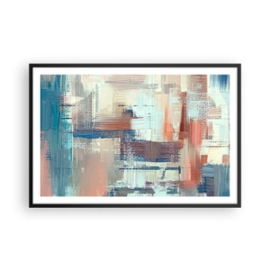 Affiche dans un cadre noir - Poster - Atteindre la lumière - 91x61 cm