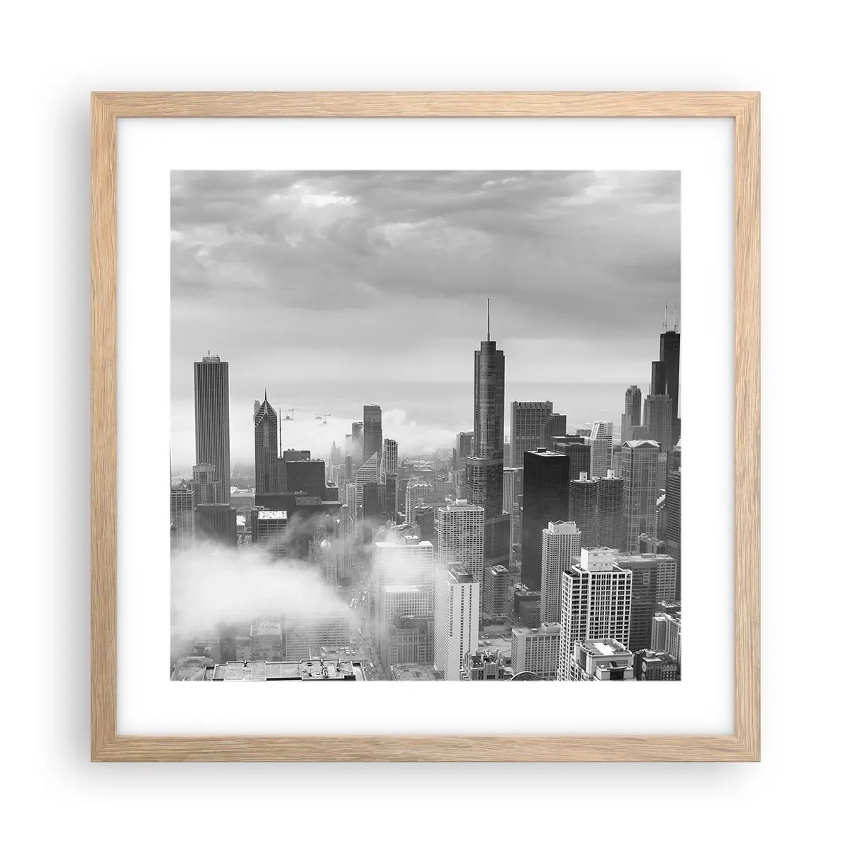 Affiche dans un chêne clair - Poster - Paysage américain - 40x40 cm