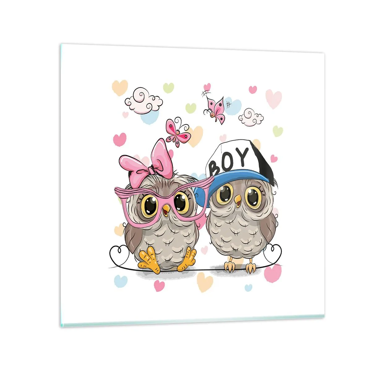 Impression sur verre - Image sur verre - On s'aime! - 30x30 cm