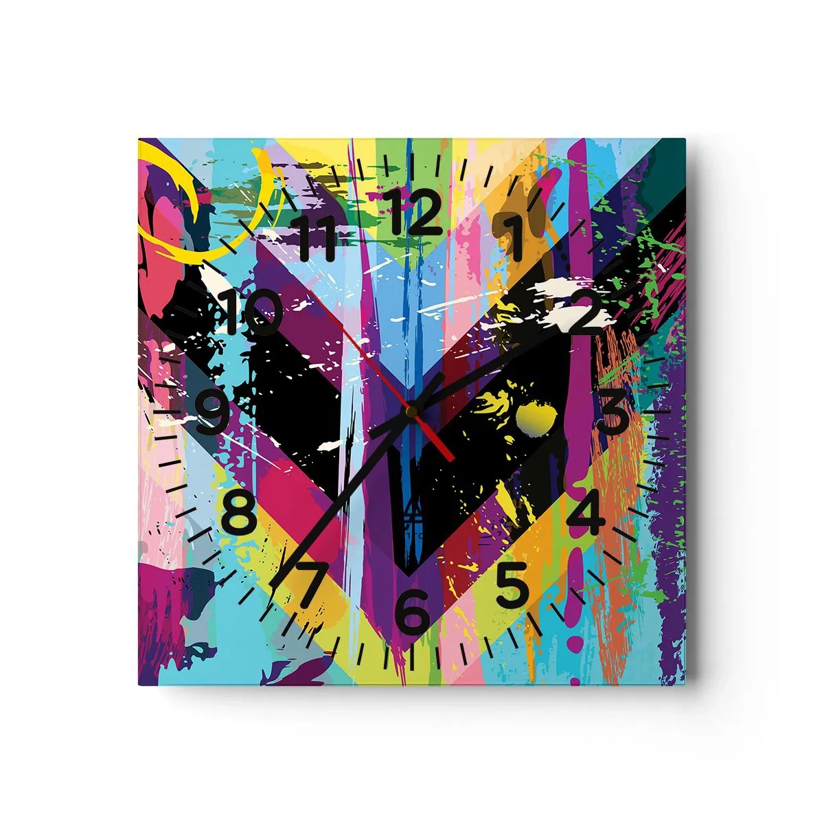 Horloge murale - Pendule murale - De haut en bas - 30x30 cm