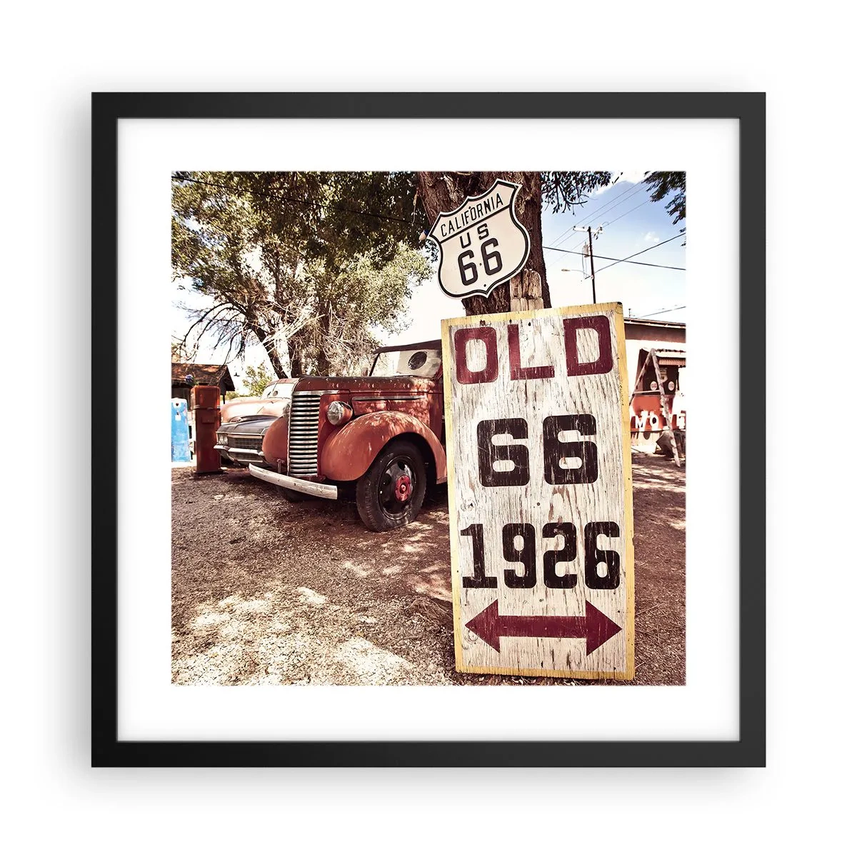 Affiche dans un cadre noir - Poster - La légende de la province américaine - 40x40 cm