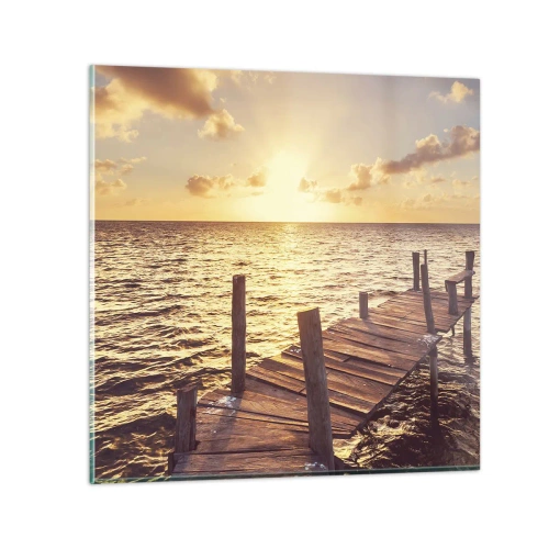 Impression sur verre - Image sur verre - La terre d'or de la douceur - 60x60 cm