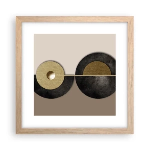 Affiche dans un chêne clair - Poster - Variations autour du cercle - 30x30 cm