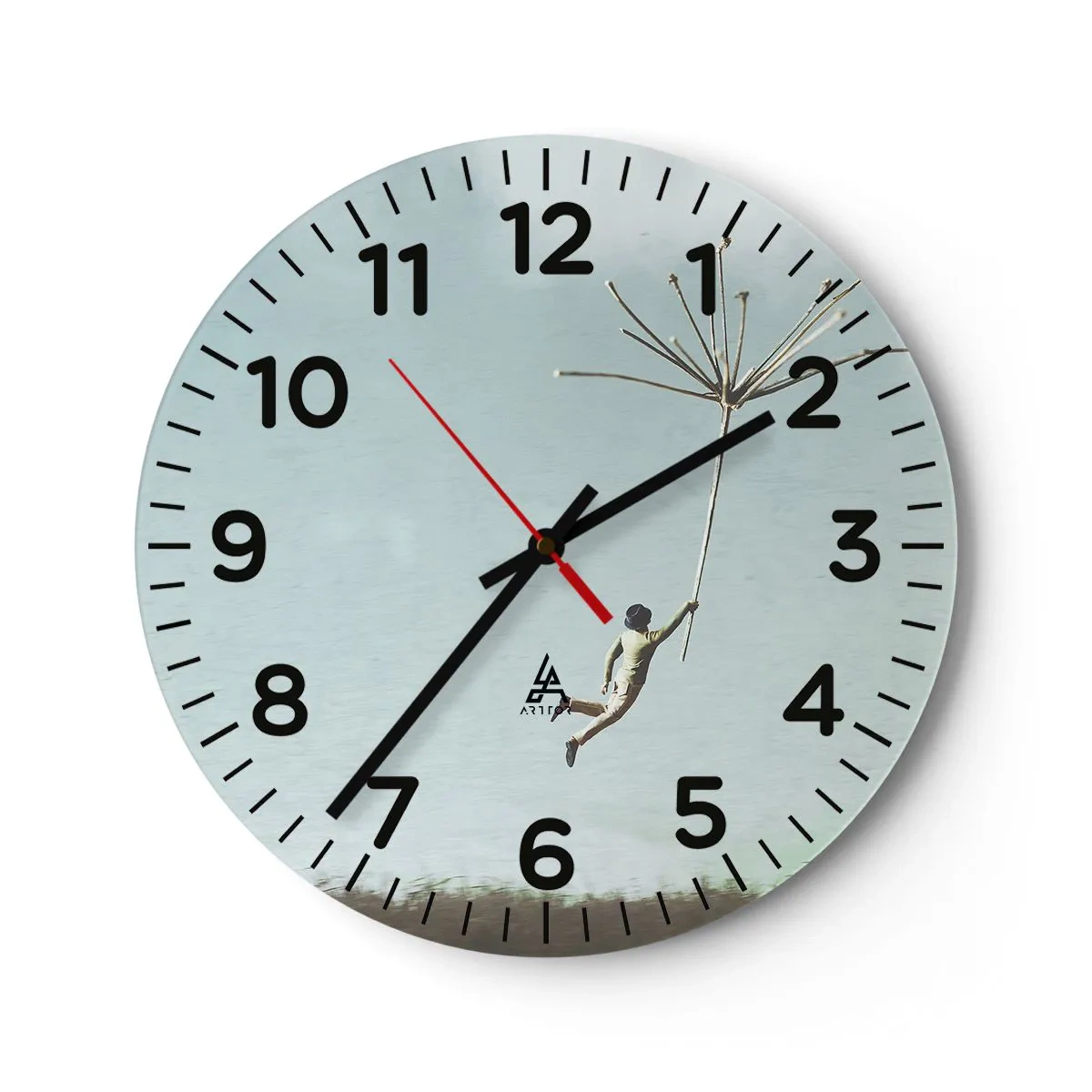 Horloge murale - Pendule murale - Cerfs-volants, pissenlits, vent - 30x30 cm