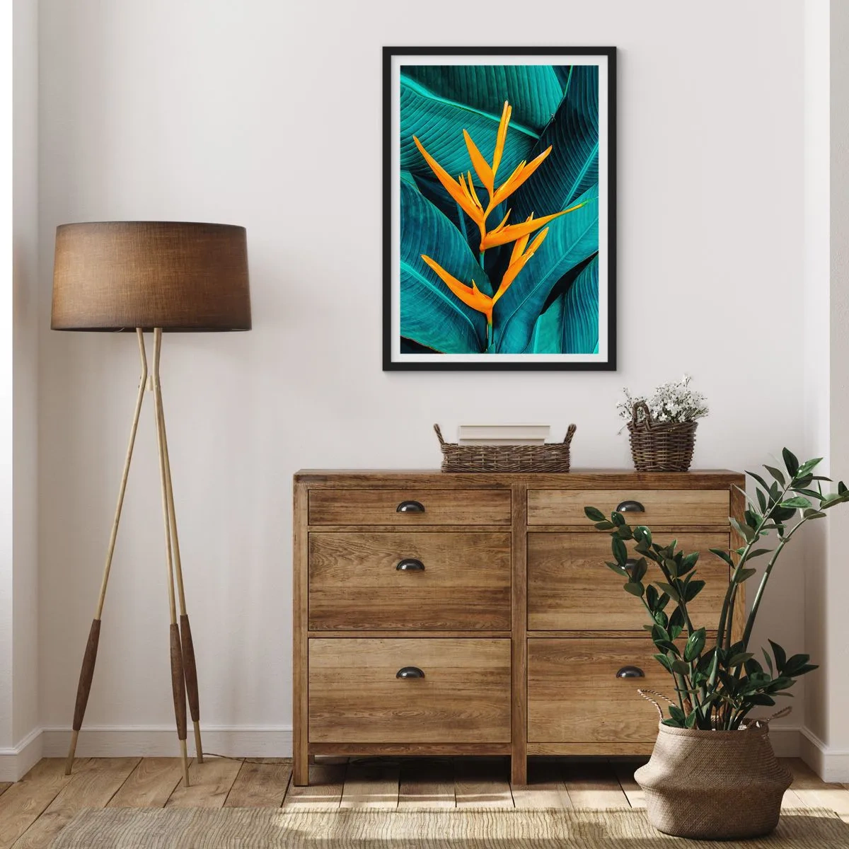 Affiche dans un cadre noir - Poster - Fleur d'Eden - 61x91 cm