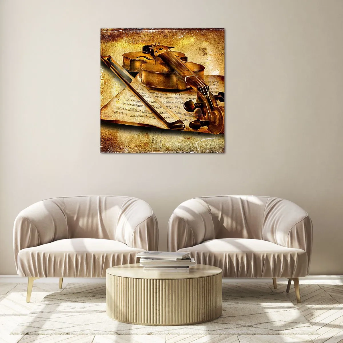 Impression sur verre - Image sur verre - Besoin immédiat d'un virtuose - 70x70 cm