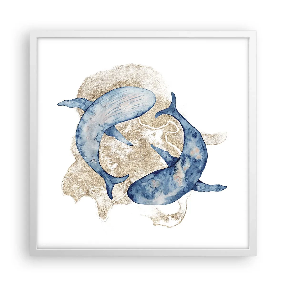 Affiche dans un cadre blanc - Poster - Amis ou amoureux? - 50x50 cm