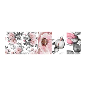 Échantillon de Papier Peint Autocollant Deluxe Sticker - Se perdre dans les fleurs des roses - Fleurs, Rose, Jardin - 100x30 cm