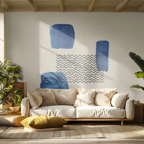 Papier Peint Photo Premium Sand - Quatuor abstrait - Abstraction, Morceau, Art moderne. - 500x350 cm