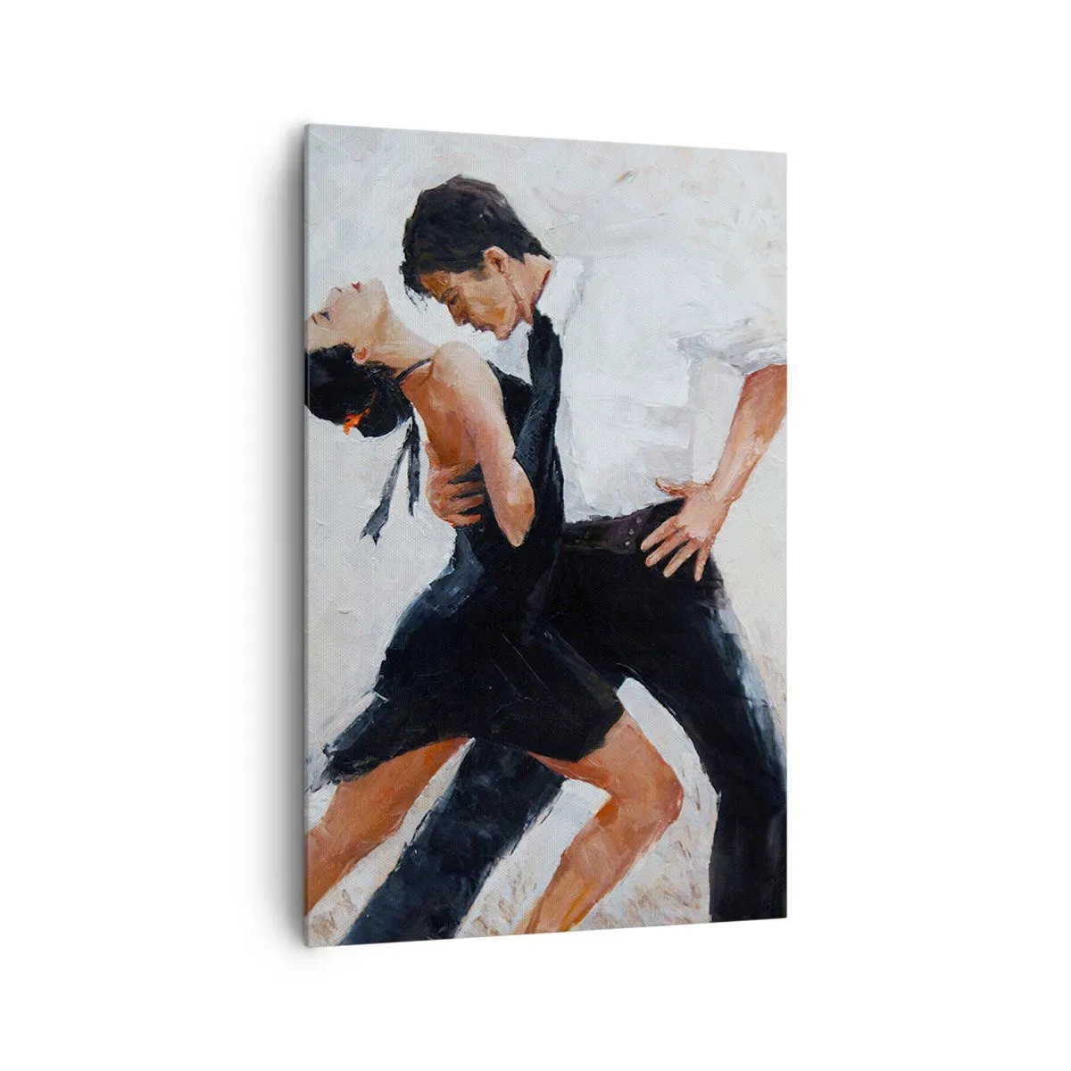 Impression sur toile - Image sur toile - Un couple dansant dans une photo élégante et sensuelle - 80x120cm - Tango de mes rêves et pensées - Décoration murale moderne pour le salon et la chambre ARTTOR