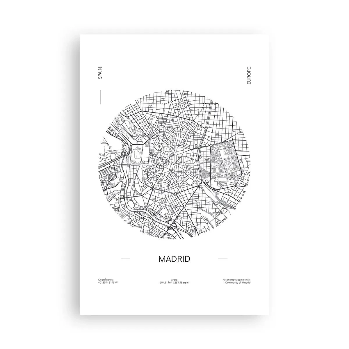 Affiche - Poster - Anatomie de Madrid - 61x91 cm